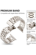 Load image into Gallery viewer, Apple Watch 9 8 7 6 5 4 3 2 Se 42mm/44mm/45mm/49mm Uyumlu Kordon Ayarlanablir Parlak Metal Paslanmaz