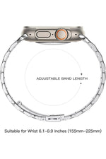 Load image into Gallery viewer, Apple Watch 9 8 7 6 5 4 3 2 Se 42mm/44mm/45mm/49mm Uyumlu Kordon Ayarlanablir Parlak Metal Paslanmaz