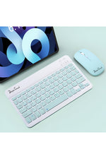 Load image into Gallery viewer, PC/Notebook/Macbook Uyumlu Kablosuz Şarj Edilebilir Klavye Mouse Seti Sessiz Türkçe Karakter Klavye