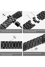 Load image into Gallery viewer, Apple Watch 9 8 7 6 5 4 3 2 Se 42mm/44mm/45mm/49mm Uyumlu Kordon Ayarlanablir Parlak Metal Paslanmaz