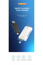 Load image into Gallery viewer, iPad/Macbook/iPhone 15/16/Plus/17 Pro Max Uyumlu Type-C To USB/Micro SD Card Reader Okuyucu Çevirici