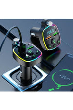 Load image into Gallery viewer, Bluetooth Araç Kiti Araç Fm Transmitter USB Type-C MP3 SD Kart Flash Için Uygun PD Çakmaklık Girişli