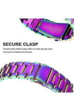 Load image into Gallery viewer, Apple Watch 9 8 7 6 5 4 3 2 Se 42mm/44mm/45mm/49mm Uyumlu Kordon Ayarlanablir Parlak Metal Paslanmaz