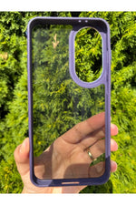 Load image into Gallery viewer, Samsung Galaxy S24 Fe Uyumlu Kılıf Siyah Transparan Şeffaf Kamera Çevresi Metal Koruyucu Silikon