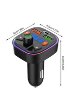 Load image into Gallery viewer, Bluetooth Araç Kiti Araç Fm Transmitter USB Type-C SD Kart MP3 PD Flash Için Uygun Çakmaklık Girişli