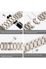 Load image into Gallery viewer, Apple Watch 9 8 7 6 5 4 3 2 Se 42mm/44mm/45mm/49mm Uyumlu Kordon Ayarlanablir Parlak Metal Paslanmaz