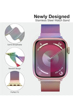 Load image into Gallery viewer, Apple Watch 9 8 7 6 5 4 3 2 Se 42mm/44mm/45mm/49mm Uyumlu Kordon Mıknatıslı Ayarlanabilir Metal