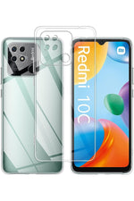 Load image into Gallery viewer, Xiaomi Redmi 10C/PocoC40 Uyumlu Kılıf 3D Kamera Korumalı Darbe Önleyici Şeffaf Esnek Silikon Kapak