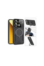 Load image into Gallery viewer, Xiaomi Redmi Note 13 Pro Plus 5G Uyumlu Kılıf Magsafe Standlı Kamera Lens Korumalı Dayanıklı Tank