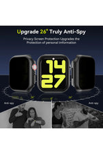 Load image into Gallery viewer, Apple Watch 44mm Uyumlu Kılıf Ekran ve Kasa Koruma Hayalet/Privacy Gizlilik Özellikli Kasa Koruyucu