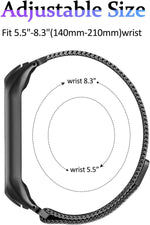 Load image into Gallery viewer, Xiaomi Mi Band 8 Uyumlu Kordon Ayarlanabilir Mıknatıslı Metal Hasır Manyetik Paslanmaz Kordon