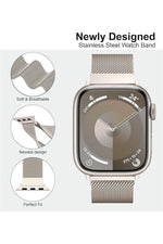 Load image into Gallery viewer, Apple Watch 9 8 7 6 5 4 3 2 Se 42mm/44mm/45mm/49mm Uyumlu Kordon Mıknatıslı Ayarlanabilir Metal