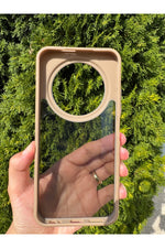 Load image into Gallery viewer, Tecno Spark 30C Uyumlu Kılıf Siyah Transparan Şeffaf Kamera Çevresi Metal Koruyucu Silikon Kapak