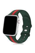 Load image into Gallery viewer, Apple Watch 9 8 7 6 5 4 3 Se 42mm/44mm/45mm/49mm Uyumlu Kordon Ayarlanabilir Renkli Çizgili Silikon