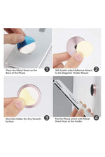 Load image into Gallery viewer, Çok Amaçlı Mıknatıslı Telefon Tutucu Araç İçi Masaüstü Duvar Tipi Kenarları Metal Mini Manyetik