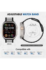 Load image into Gallery viewer, Apple Watch 10/9/8/7/6/SE/Ultra Uyumlu 42/44/45/46/49mm Çift Renkli Bakla Desen Silikon Spor Kordon