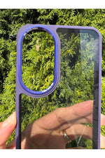 Load image into Gallery viewer, Samsung Galaxy S23 Fe Uyumlu Kılıf Siyah Transparan Şeffaf Kamera Çevresi Metal Koruyucu Silikon
