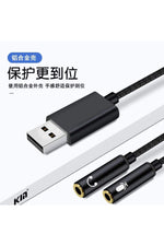 Load image into Gallery viewer, USB To 3.5mm Jack Çevirici USB To Kulaklık ve Mikrofon Çevirici Ses Kartlı Notebook PC Dönüştürücü