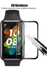 Load image into Gallery viewer, Huawei Band 7 Uyumlu Tam Kaplayan Darbelere Karşı Dayanıklı Kırılmaz Cam Nano Ekran Koruyucu