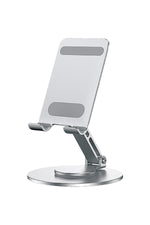 Load image into Gallery viewer, Yüksek Kaliteli Metal Katlanabilir 360 Dönebilen Kaymaz Taban Telefon Tutucu Masa Üstü Tablet Standı