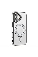 Load image into Gallery viewer, iPhone 16 Uyumlu Kılıf Simli Parlak Stand Olabilen Magsafe Şarj için Uygun Renkli Arka Kapak