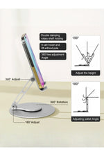 Load image into Gallery viewer, Yüksek Kaliteli Metal Katlanabilir 360 Dönebilen Kaymaz Taban Telefon Tutucu Masa Üstü Tablet Standı