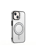Load image into Gallery viewer, iPhone 15 Uyumlu Kılıf Simli Parlak Stand Olabilen Magsafe Şarj için Uygun Renkli Arka Kapak