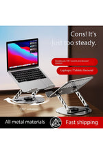 Load image into Gallery viewer, Dönebilen Yüksek Kaliteli Katlanabilir Ayarlanabilir Metal Masa Üstü Tablet Macbook Laptop Standı