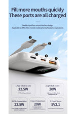Load image into Gallery viewer, iPhone/Samsung/Mi/Huawei Uyumlu Taşınabilr Hızlı Şarj Aleti 10000 Mah Powerbank LED Gösterge Kablolu