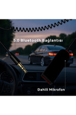 Load image into Gallery viewer, Mikrofonlu Araç Bluetooth Kiti USB 3.5mm Aux Bluetooth Çevirici HD Ses Kalite Micro SD Kart Destekli