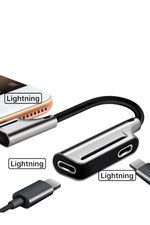 Load image into Gallery viewer, iPhone 14/13/12/11/X/8/7/Pro Max/Plus/Mini Uyumlu Kulaklık Çevirici Lightning Dönüştürücü Çoğaltıcı