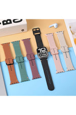 Load image into Gallery viewer, Apple Watch 42/44/45/46/49mm Uyumlu Kordon Esnek Silikon Suya ve Toza Dayanıklı Renkli Ayarlanabilir