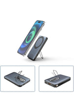 Load image into Gallery viewer, iPhone 11/12/13/14/15/16 Plus/17 Pro Max Uyumlu Magsafe Powerbank Standl Hızlı Şarj Type-C USB QC PD