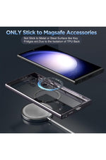 Load image into Gallery viewer, Samsung Galaxy S24 Ultra Uyumlu Kılıf 3D Kamera Lens Korumalı Magsafe Kenarı Renkli Şeffaf Kapak