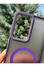 Load image into Gallery viewer, Samsung Galaxy A56 Uyumlu Kılıf Magsafe Renkli Kamera Etrafı Koruyucu Metalik Silikon Sararmaz Kapak