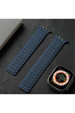Load image into Gallery viewer, Apple Watch 9 8 7 6 5 4 3 2 1 Se 38mm/40mm/41mm Uyumlu Kordon Mıknatıslı Magnetli Deri Kordon
