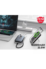 Load image into Gallery viewer, iPhone 11/12/13/14/15/16 Plus/17 Pro Max Uyumlu Magsafe Powerbank Standl Hızlı Şarj Type-C USB QC PD
