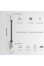 Load image into Gallery viewer, USB To 3.5mm Jack Çevirici Dönüştürücü Kulaklık ve Mikrofon Destekli USB To Aux Dönüştürücü Adaptör