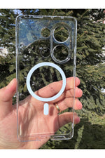 Load image into Gallery viewer, Poco M6 Pro 4G Uyumlu Kılıf Sert Sararmaz Magsafe Kamera Korumalı Koruyucu Şeffaf Dayanıklı Kapak