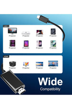 Load image into Gallery viewer, iPhone 15 Pro Max/16/16 Plus/17 Pro Max Uyumlu Type-C HDMI Çevirici 4K 1080P USB-C 2m Dönüştürücü