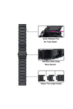 Load image into Gallery viewer, Huawei Watch GT2E/GT2/GT2 Pro/GT3/GT3 Pro/GT4 46mm Uyumlu Kordon Ayarlanablir Paslanmaz Parlak Metal