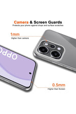 Load image into Gallery viewer, Oppo Reno 14 Pro Uyumlu Kamera Korumalı Kılıf Darbe Önceleyici Şeffaf Transparan Esnek Silikon Kapak