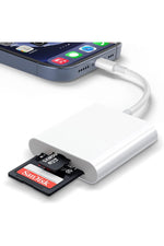 Load image into Gallery viewer, İphone 14/13/12/11/8/7/6/mini/plus/pro/max Uyumlu Lightning To Sd/micro Sd/tf Kart Okuyucu Çevirici