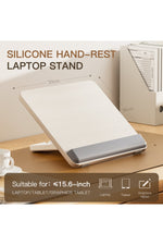 Load image into Gallery viewer, Bileklik Destekli Yükseltilebilir/Ayarlanabilir Notebook/Tablet/iPad/Macbook Uyumlu Ahşap Stand