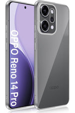 Load image into Gallery viewer, Oppo Reno 14 Pro Uyumlu Kamera Korumalı Kılıf Darbe Önceleyici Şeffaf Transparan Esnek Silikon Kapak