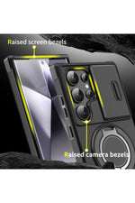 Load image into Gallery viewer, Samsung Galaxy S25/s24 Uyumlu Kılıf Kamera Korumalı Sürgülü 360 Dönebilen Magsafe Stand Tank Kapak