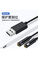 Load image into Gallery viewer, USB To 3.5mm Jack Çevirici USB To Kulaklık ve Mikrofon Çevirici Ses Kartlı Notebook PC Dönüştürücü