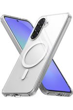 Load image into Gallery viewer, Samsung Galaxy A36 Uyumlu Kılıf Kamera Çıkıntılı Şeffaf Magsafe Kılıf Kablosuz Şarj Destekli Kapak