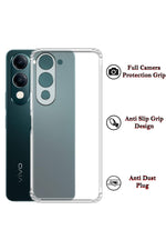 Load image into Gallery viewer, Vivo Y04 Uyumlu Kamera Korumalı Kılıf Darbe Önceleyici Şeffaf Transparan Esnek Silikon Kapak