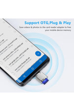 Load image into Gallery viewer, Type-C To Micro SD/TF Card Reader iPhone/Samsung/Xiaomi/Macbook/iPad/Tablet/PC Uyumlu Metal Çevirici